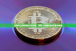 比特币三年价格今日行情，站在十字路口的机遇与挑战