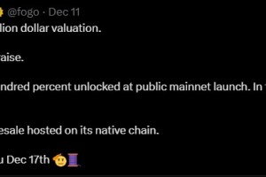 Fogo代币经济学将在12月17日预售前生效：请查看FOGO上市日期