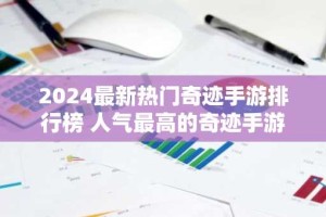 2024最新热门奇迹手游排行榜 人气最高的奇迹手游合集