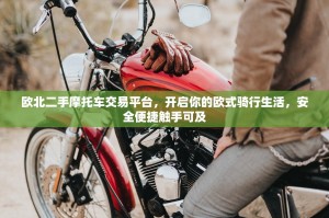 欧北二手摩托车交易平台，开启你的欧式骑行生活，安全便捷触手可及
