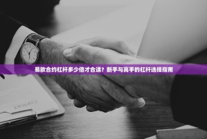 易欧合约杠杆多少倍才合适？新手与高手的杠杆选择指南