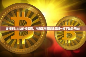 比特币以太坊价格回调，市场正常调整还是新一轮下跌的开始？