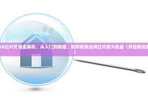 OK杠杆交易全解析，从入门到精通，如何有效运用杠杆放大收益（并控制风险）