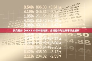 欧交易所（OKX）小号申请指南，合规操作与注意事项全解析